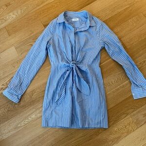 Calvin Klein Blue Striped Women's Dress